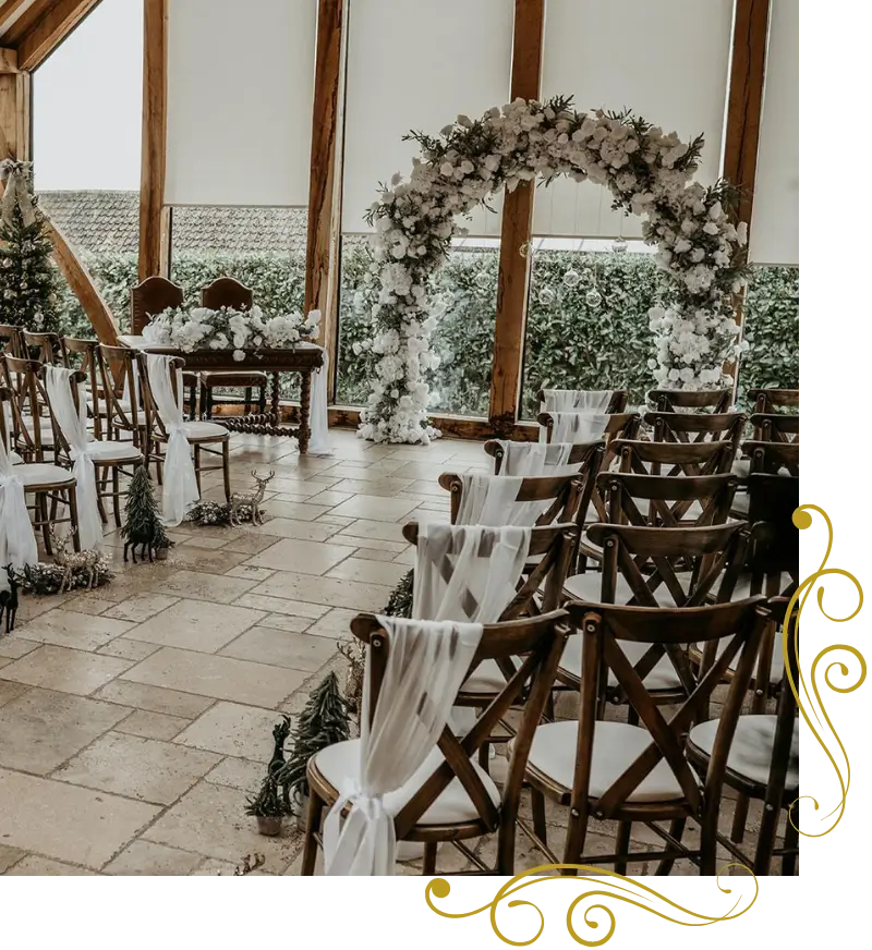 Wedding arch border corner
